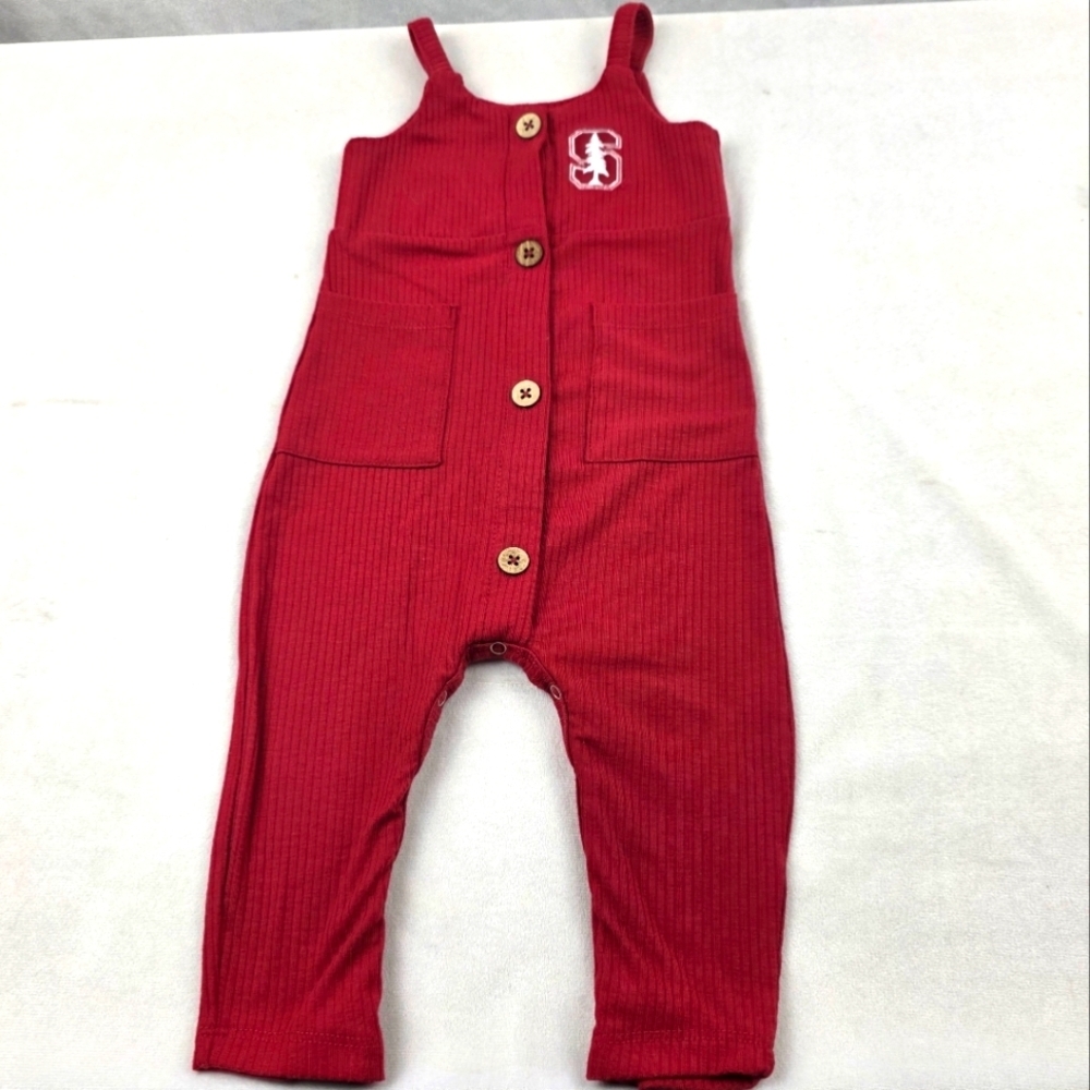 Colosseum Stanford University Cardinals Baby Romper Overalls 3-6 Months